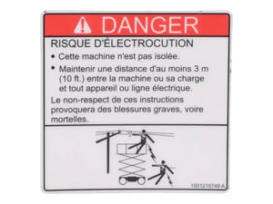 DECAL,DNAGER ELECTROCUTION