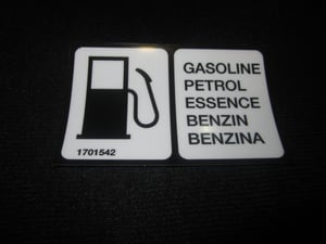 DECAL,GAS(OPT)(A/B/C/D/J/L/CH)