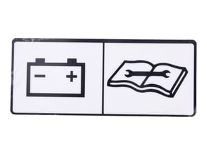 DECAL,BATT/CHARGER SERVICE