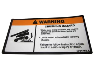 DECAL,CRUSHING (CHASSIS)