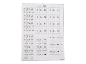 DECAL,MAIN FUSE PANEL