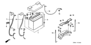 BATTERY (YB18L-A) (YUASA)