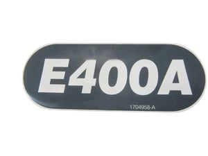 DECAL,MODEL DESIGNATION E400A