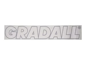 DECAL,GRADALL WHITE 12"