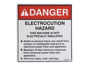 SN-DECAL DNGER ELEC HAZARD