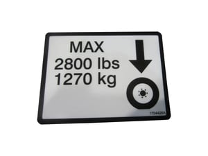 DECAL, MAX TIRE LOAD