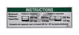 GN-INSTRUCT-MAX CAP 500LBS