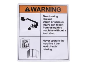 GN-DECAL WARNING NO LOAD CHART