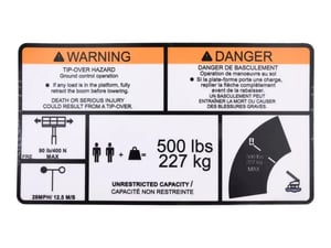 DECAL,WARN SINGLECAP(ENG,FRE)
