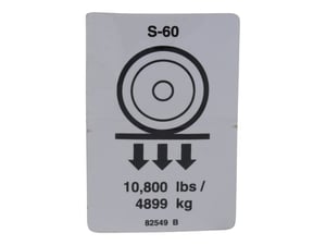 DECAL,WHEEL LOAD S60