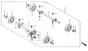 SHAFT ASSY., L. WHEEL (NOT AVAILABLE)