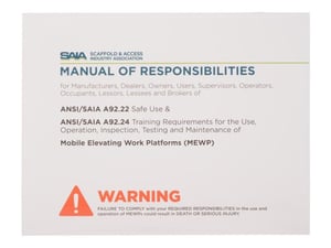 MEWP Supported ANSI A92.22 Manual Of Responsibilities - Provided by JLG®