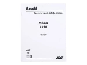 OPERATORS MANUAL, 644B -