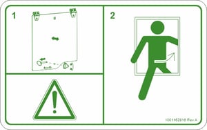 DECAL,REAR WINDOW EXIT (ISO)