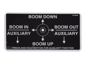 DECAL, BOOM CONTROL -