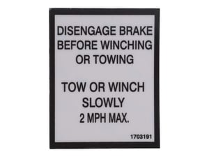 DECAL,WINCHING/TOWING