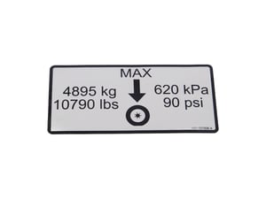 DECAL,MAX TIRE LOAD