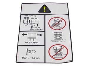 DECAL, CAPACITY (360KG)(E/A)