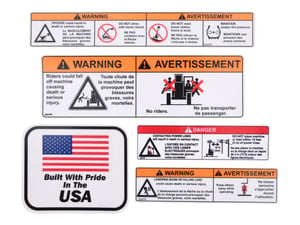 DECAL,DECALS CAB, ANSI (CAN)