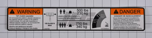 DECAL,WARNING DUAL CAPACITY