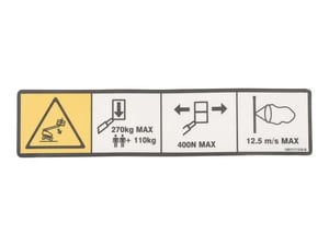 DECAL,WARNING MAX CAP. (CE)