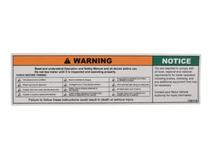 DECAL, WARNING MACHINE OPERAT.