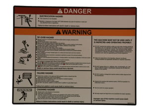 DECAL,WARNING/DANGER PLAT