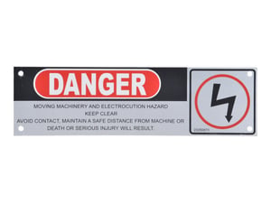 NAMEPLATE, DANGER