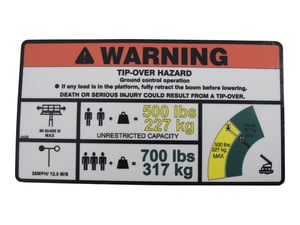 DECAL,WARNING DUAL CAP.(ANSI)