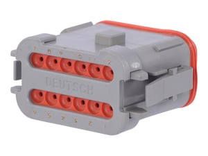 CONN PLUG 12 WAY ENDCAP DT GY