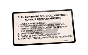 DECAL,UPRIGHT LEVEL OVERRIDE