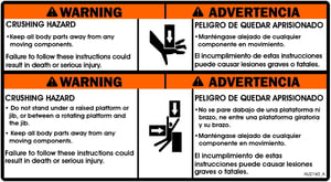 DECAL,CRUSHING HAZARD GB/SP