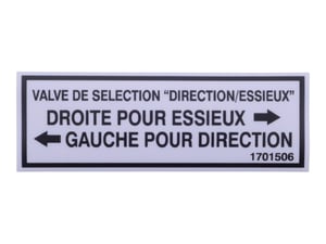 DECAL, STEER/AXLE SELECT (FR)