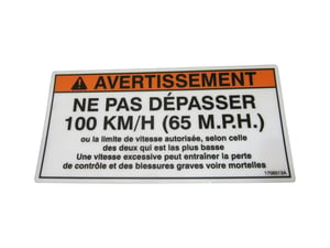 DECAL,SPEED LIMIT ENG/FRE