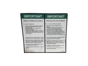DECAL,CHARGING INSTR ENG/FRE