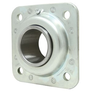 4 Bolt Flanged Bearing W/ Lock Collar, Re-Lubricatable