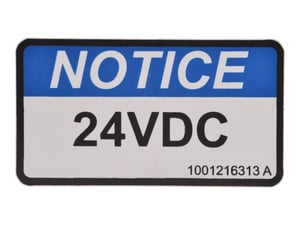 DECAL,24 VOLT DC