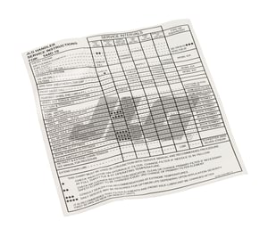 DECAL,SERVICE INSTRUCTION PLT