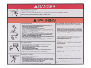 DECAL,WARNING/DANGER