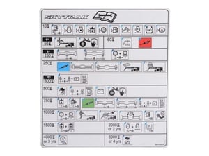 DECAL,MAINTENANCE CHART
