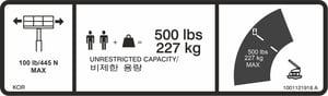 DECAL,500LB CAP. (ENG/KOR)