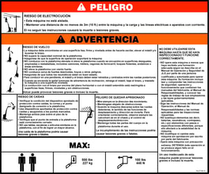 DECAL,LOADS&SAFETY INSTRUCTION