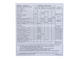 SERVICE INSTRUCTION PLATE