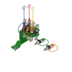 BW16936: 3-Function Hydraulic Quick-Connect Coupler Attachment for Loader with Shut Off Valve