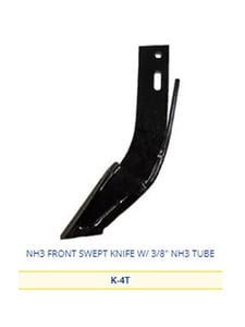Image of SPRAY EQUIPMENT NH3 FRONT SWEPT KNIFE W/ 3/8" NH3 TUBE K-4T