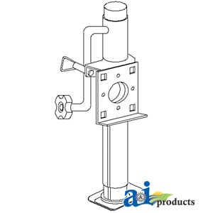 Jack, Trailer &amp; Imp., Weld-on Swivel Brkt (2000 Lb.)