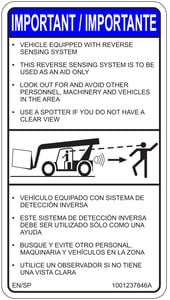 DECAL,REVERSE SENSOR SYSTEM