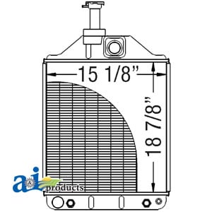 Radiator w/ Oil Cooler, 4.796` Neck