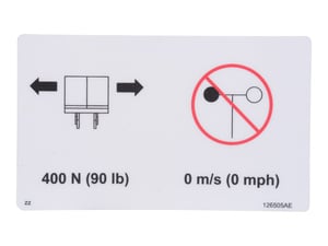 DECAL, SIDE FORCE/NO WIND