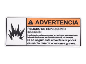 DECAL,WARNING BATTERY VENTILAT